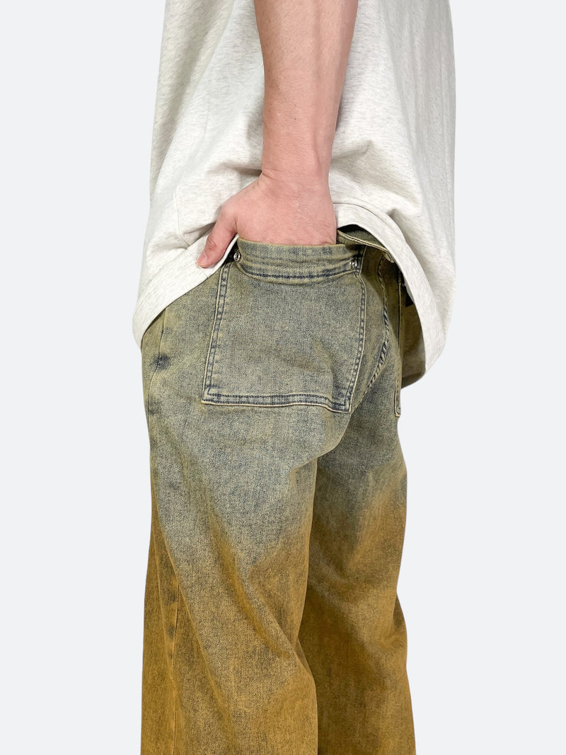 RUSTED WAVE WIDE PANTS：ラステッドウェーブワイドパンツ