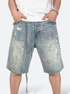RATTLE PAINT SHORT DENIM：ラトルペイントショートデニム