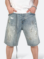RATTLE PAINT SHORT DENIM：ラトルペイントショートデニム