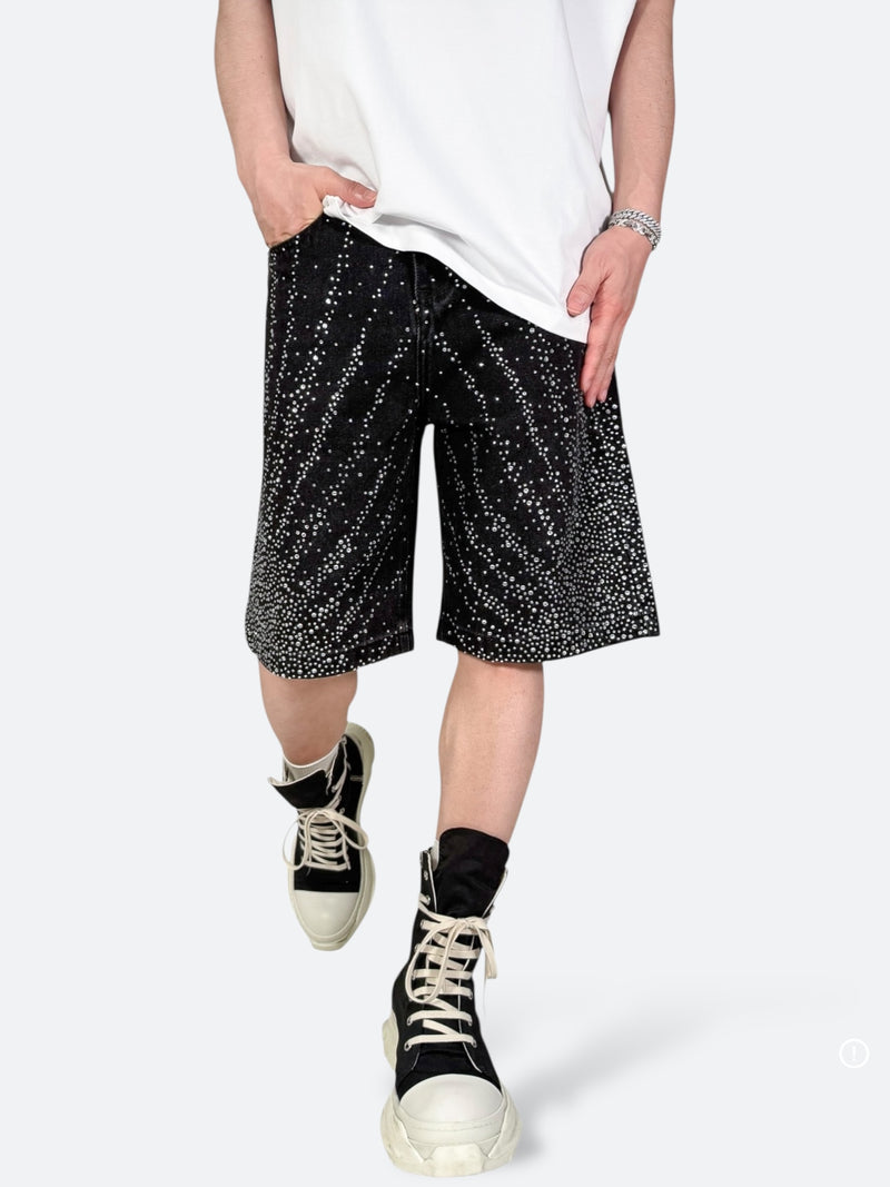 ASTRO BURST RADIANT DENIM SHORTS：アストロ バースト レイディアント デニム ショーツ