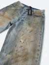 DAMAGED PATCH WHITE SKINNY DENIM: Damaged patch white skinny denim