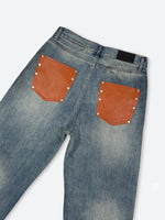 DAMAGED PATCH WHITE SKINNY DENIM: Damaged patch white skinny denim