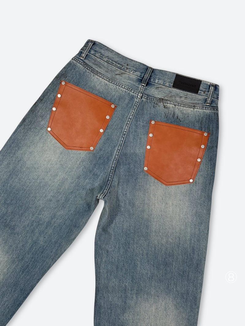 DAMAGED PATCH WHITE SKINNY DENIM: Damaged patch white skinny denim