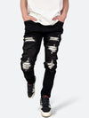 DAMAGED PATCH WHITE SKINNY DENIM: Damaged patch white skinny denim