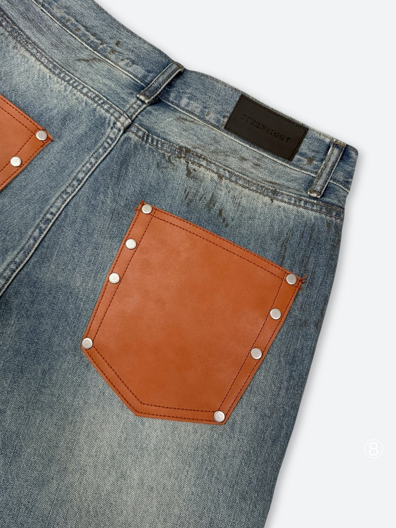 DAMAGED PATCH WHITE SKINNY DENIM: Damaged patch white skinny denim