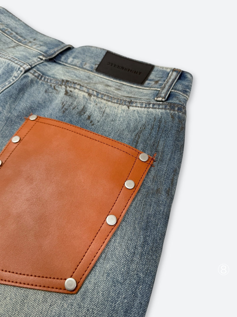 DAMAGED PATCH WHITE SKINNY DENIM: Damaged patch white skinny denim