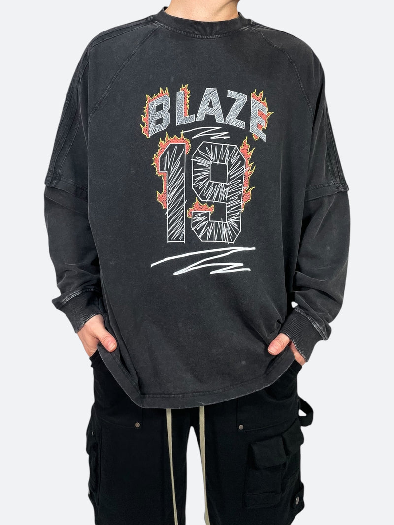 DUALITY SPLASH LONG SLEEVE TEE: Duality Splash Long Sleeve Tee 