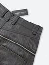 DARK GLAZE BLAXOUT ZIP WIDE DENIM：ダーク グレイズ ブラックスアウト ジップ ワイド デニム