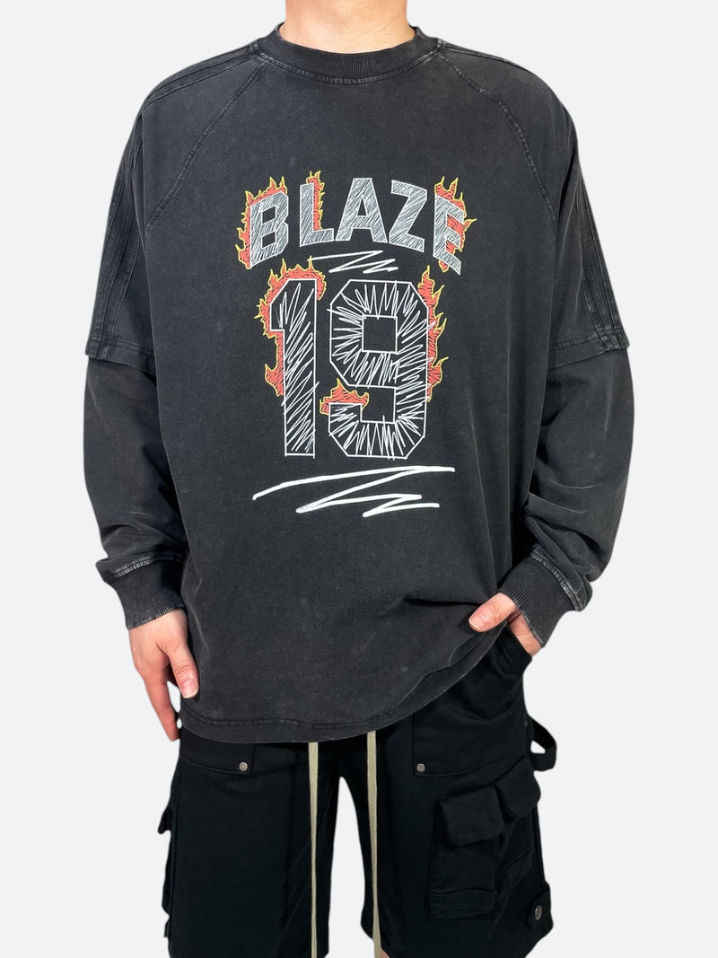 DUALITY SPLASH LONG SLEEVE TEE: Duality Splash Long Sleeve Tee 