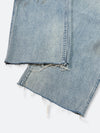 DAMAGED PATCH WHITE SKINNY DENIM: Damaged patch white skinny denim
