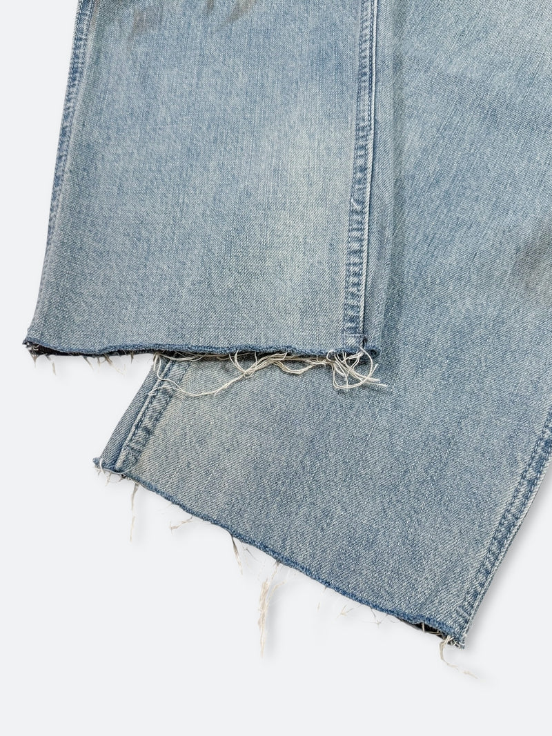 DAMAGED PATCH WHITE SKINNY DENIM: Damaged patch white skinny denim