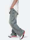 SHELLGLAM STUD WIDE DENIM：シェルグラム スタッド ワイドデニム