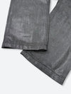 DARK GLAZE BLAXOUT ZIP WIDE DENIM：ダーク グレイズ ブラックスアウト ジップ ワイド デニム