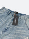 DAMAGED PATCH WHITE SKINNY DENIM: Damaged patch white skinny denim