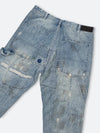 DAMAGED PATCH WHITE SKINNY DENIM: Damaged patch white skinny denim