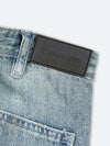DAMAGED PATCH WHITE SKINNY DENIM: Damaged patch white skinny denim
