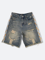 RAGGED STREAM DENIM SHORTS：ラギットストリームデニムショーツ