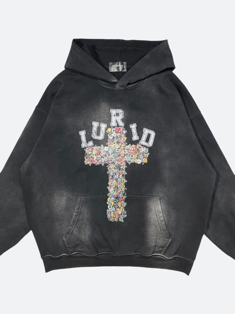 ORNAMENT CROSS VINTAGE HOODIE：オーナメントクロスヴィンテージフーディー