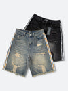 RAGGED STREAM DENIM SHORTS：ラギットストリームデニムショーツ