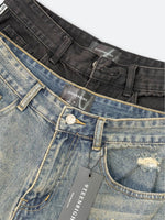 CROSS PATCH VINTAGE SHORT DENIM: Cross patch vintage short denim