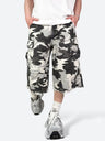 SHADOW VEIL DRAPE CAMO CARGO SHORTS：シャドウ ヴェール ドレープ カモ カーゴ ショーツ