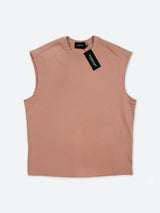 SOFT DRAPE SLEEVELESS BOXY TEE：ソフト ドレープ スリーブレス ボクシー Tシャツ