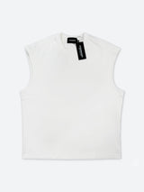 SOFT DRAPE SLEEVELESS BOXY TEE：ソフト ドレープ スリーブレス ボクシー Tシャツ