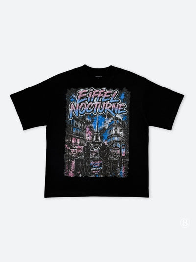 VIOLET SHADOW NOCTURNE PARIS TEE：ヴァイオレット シャドウ ノクターン パリス Tシャツ