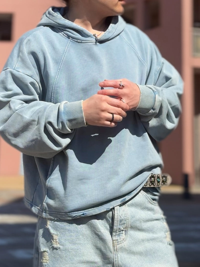 WASHEDGE VINTASH BOX HOODIE：ウォッシュエッジ ヴィンタッシュ