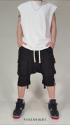 GRAVESWORN DUAL DRAPE SHORTS：グレイヴスウォーン デュアル ドレープ ショーツ