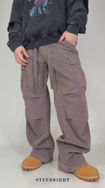 ASH GRIME DRAPE BAGGY CARGO PANTS：アッシュ グライム ドレープ バギー カーゴ パンツ
