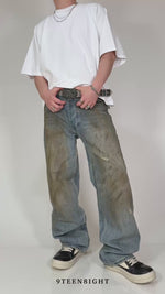 DAMAGED PATCH WHITE SKINNY DENIM: Damaged patch white skinny denim