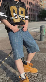 ASTRO BURST RADIANT DENIM SHORTS：アストロ バースト レイディアント デニム ショーツ