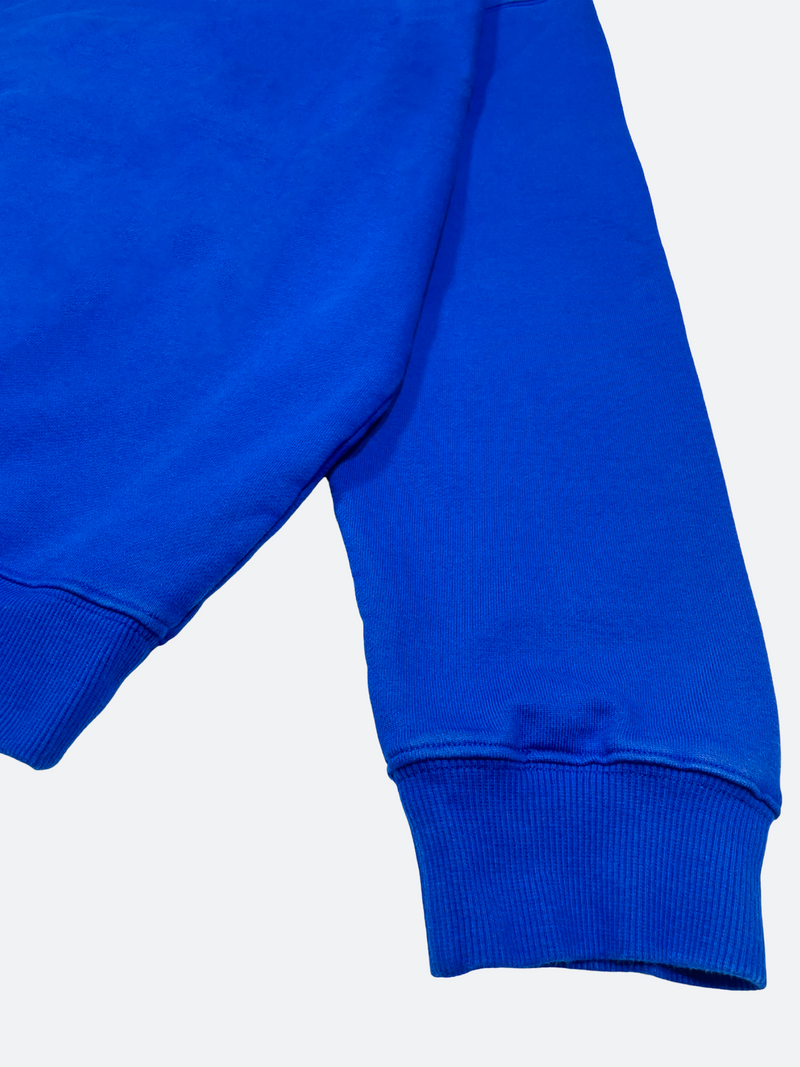 KLEIN BLUE RETRO WASHED SWEATSHIRT: Klein blue retro washed sweatshirt