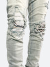 USED ​​WASHED PRINT PATCH DENIM: Used washed print patch denim