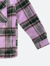 MOHAIR OVERSIZED CHECK SHIRT JACKET: Mohair oversized check shirt jacket