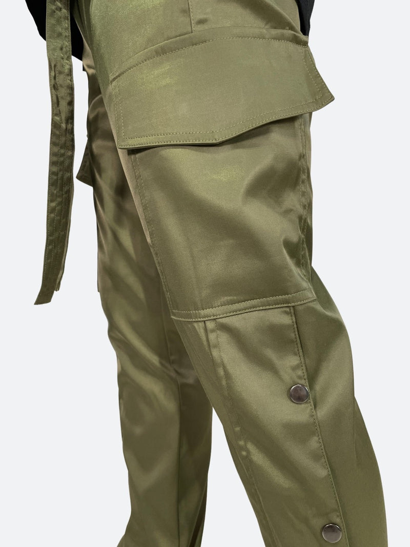 SNAP ZIPPER CARGO PANTS: snap zipper cargo pants