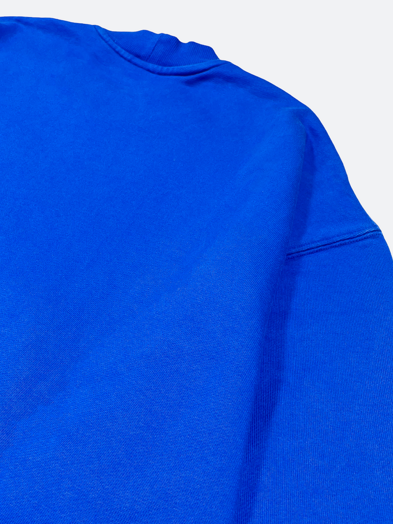 KLEIN BLUE RETRO WASHED SWEATSHIRT: Klein blue retro washed sweatshirt