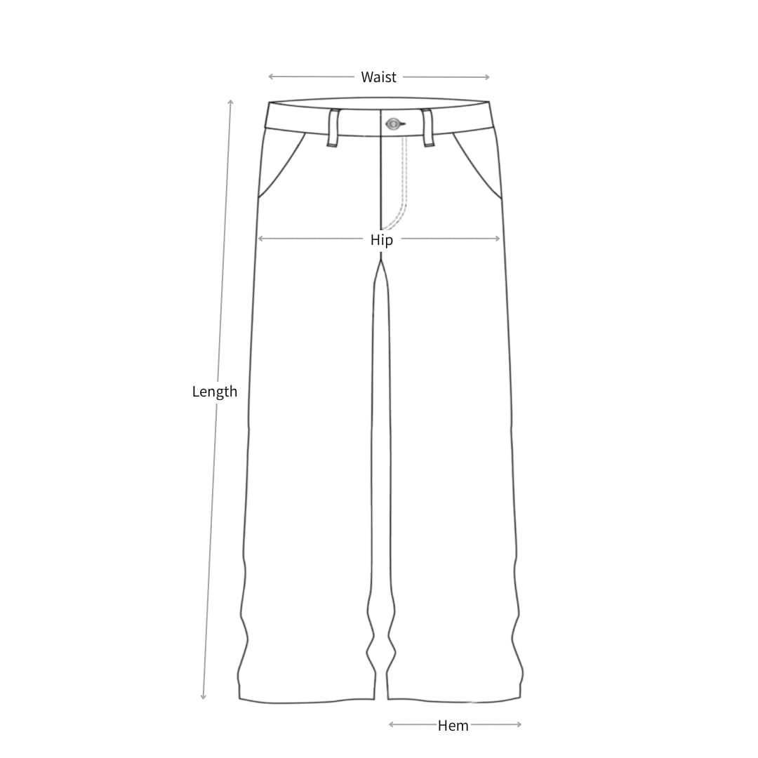 GREYSLAM REV EDGE FLARE DENIM — measurement diagram