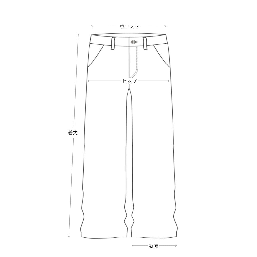 FLOWSEAM SWEAT TROUSERS：フローシーム スウェット トラウザーズ — measurement diagram