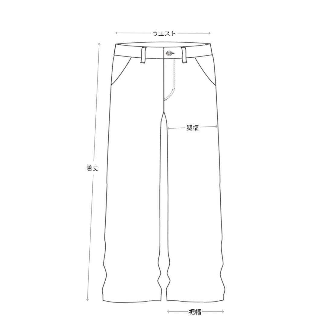 CRYSTAL SKIES GLOW DENIM：クリスタルスカイズグロウデニム — measurement diagram