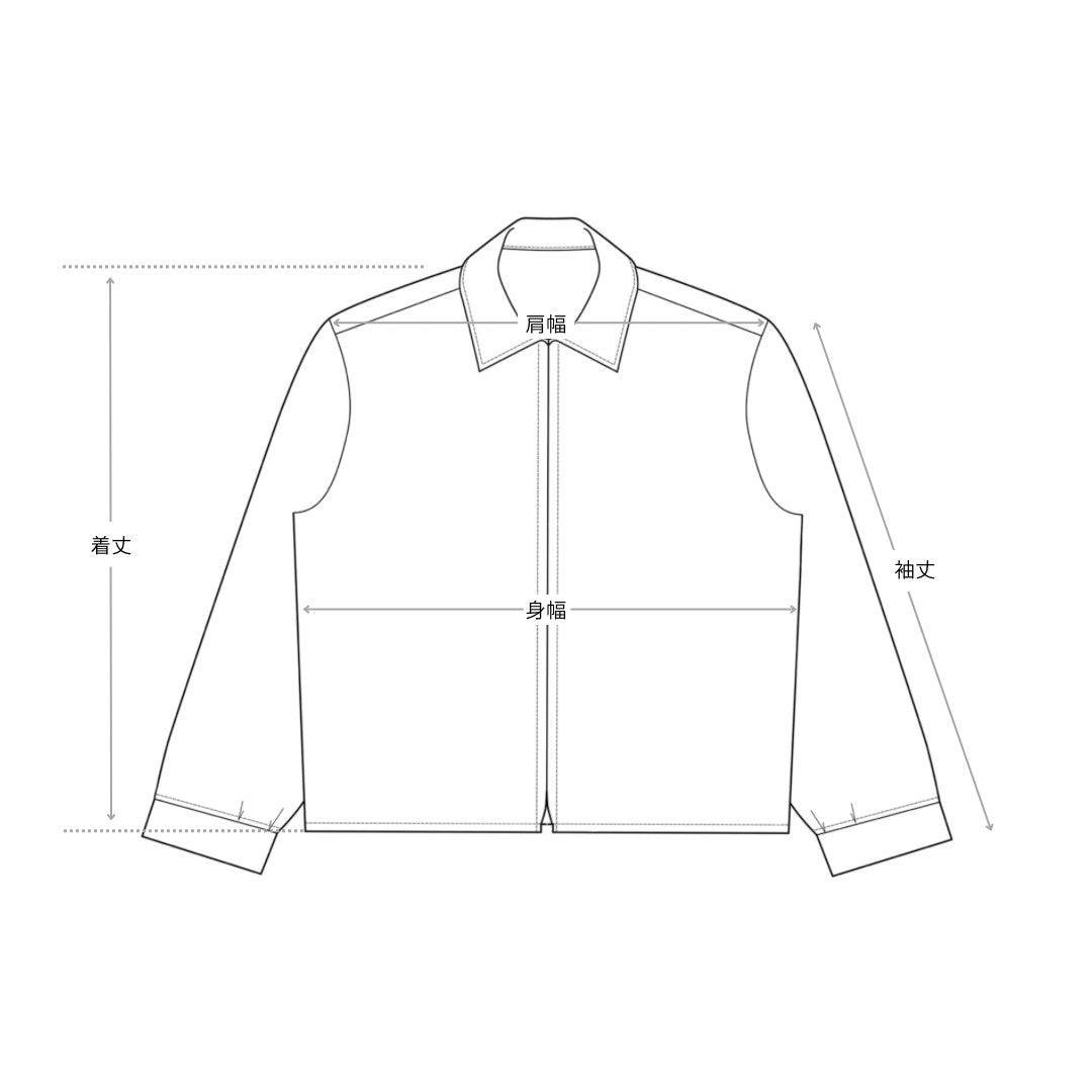 DENIM COLLAR CHECK SHIRT JACKET：デニムカラーチェックシャツジャケット — measurement diagram