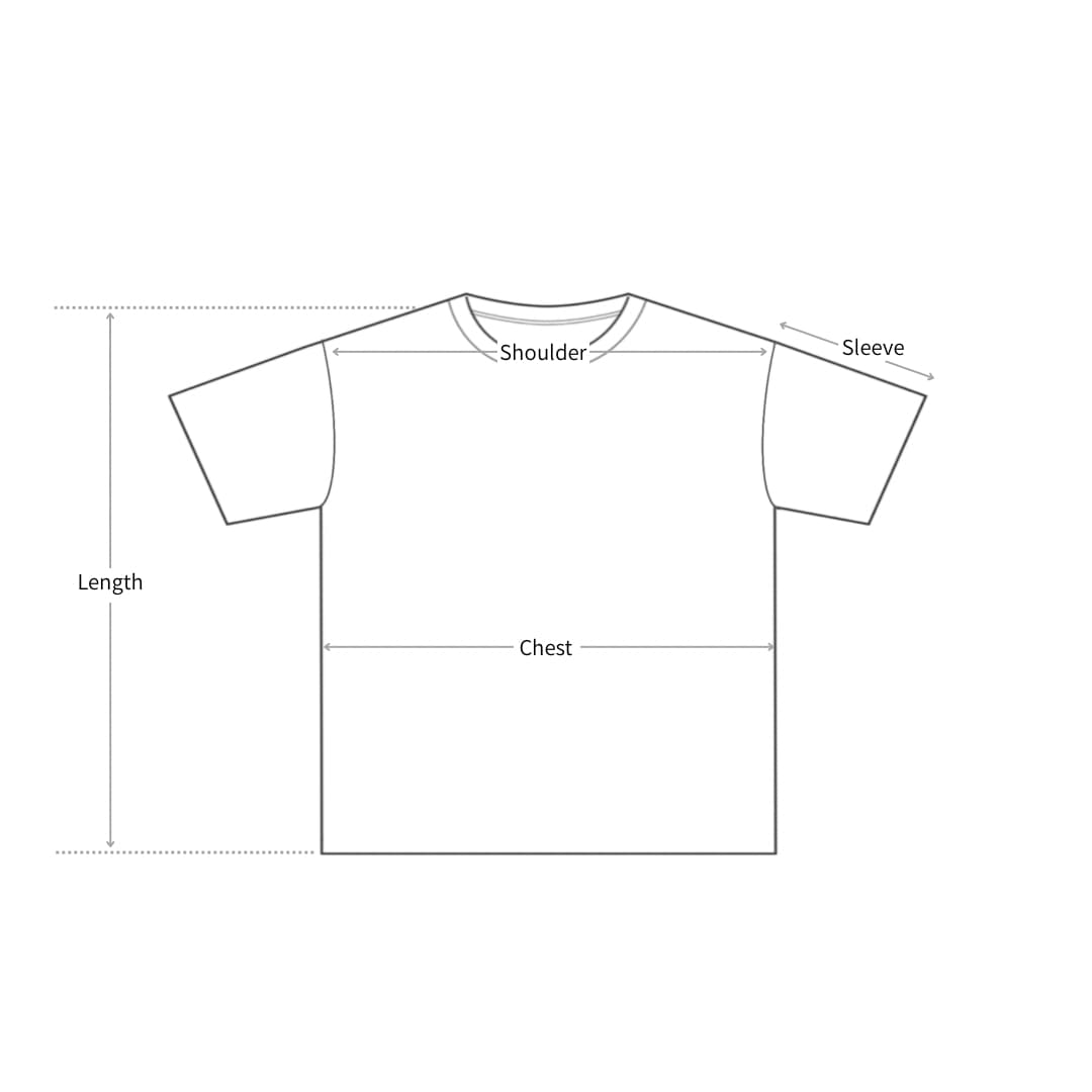 RAWFREQ STRIPE TEE — measurement diagram